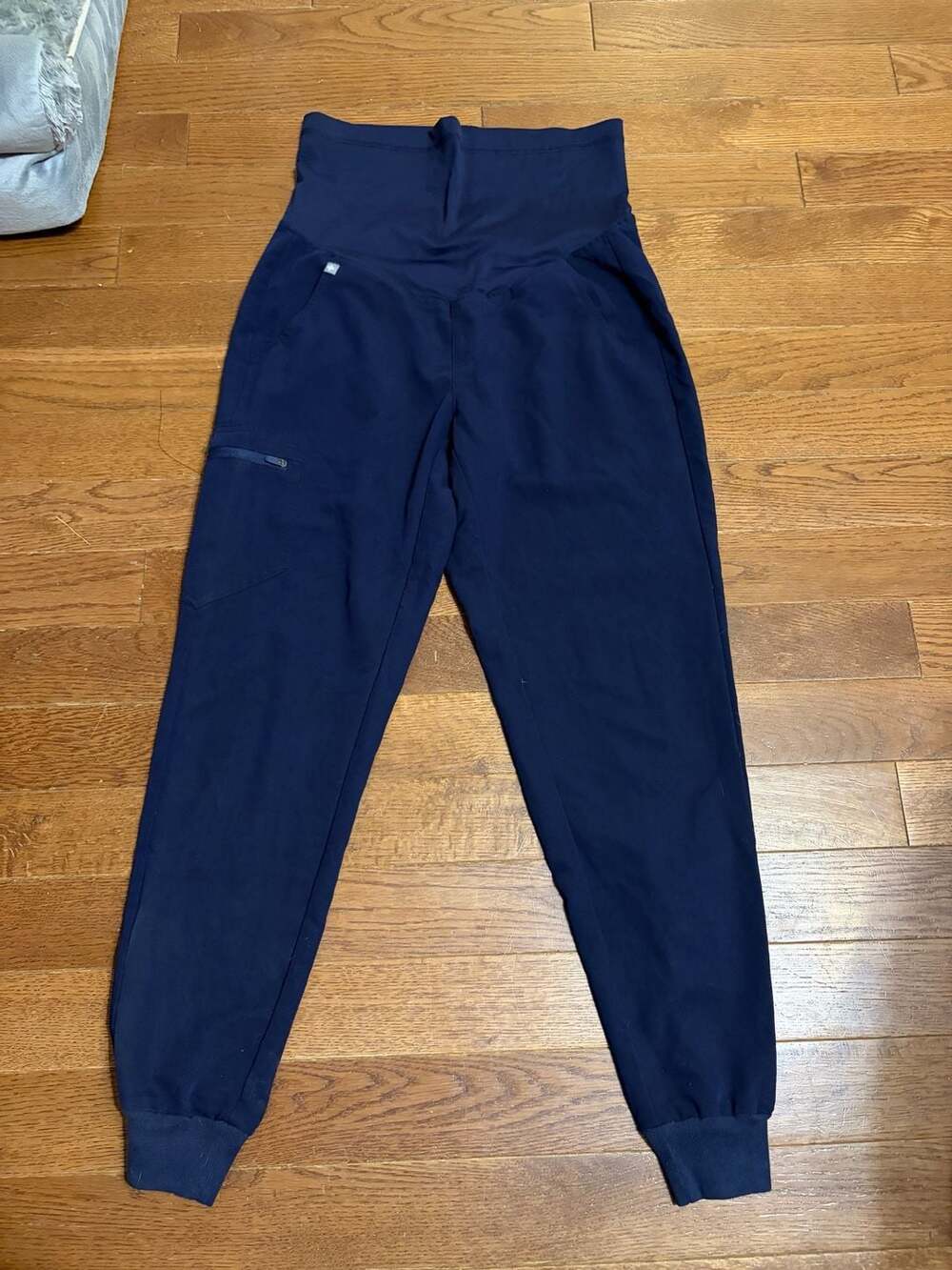 Figs Scrub Pants Size M Navy Blue High Waisted Jogger Style